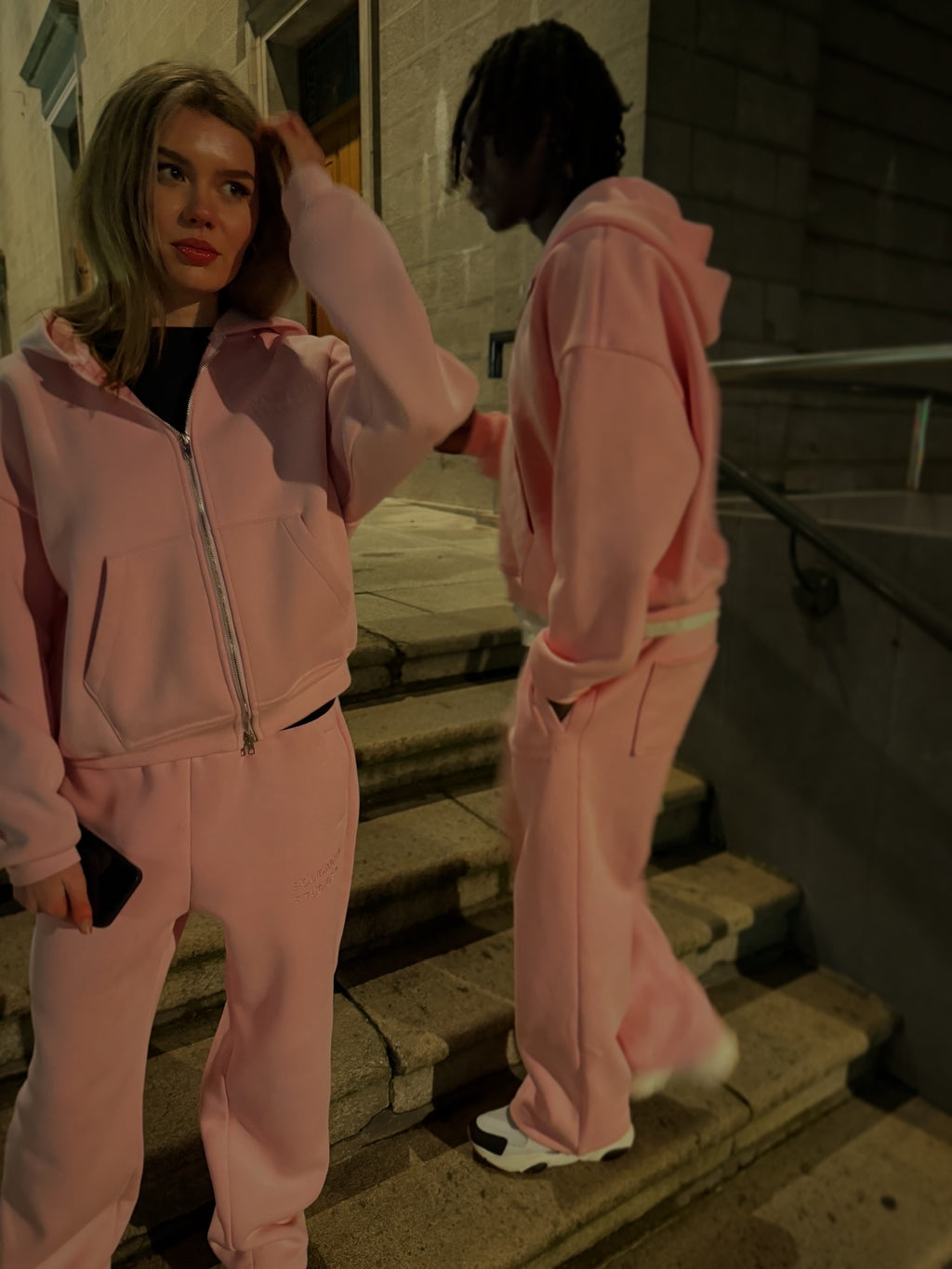 Baby Pink Solidarity Studios® Oversized Tracksuit Set