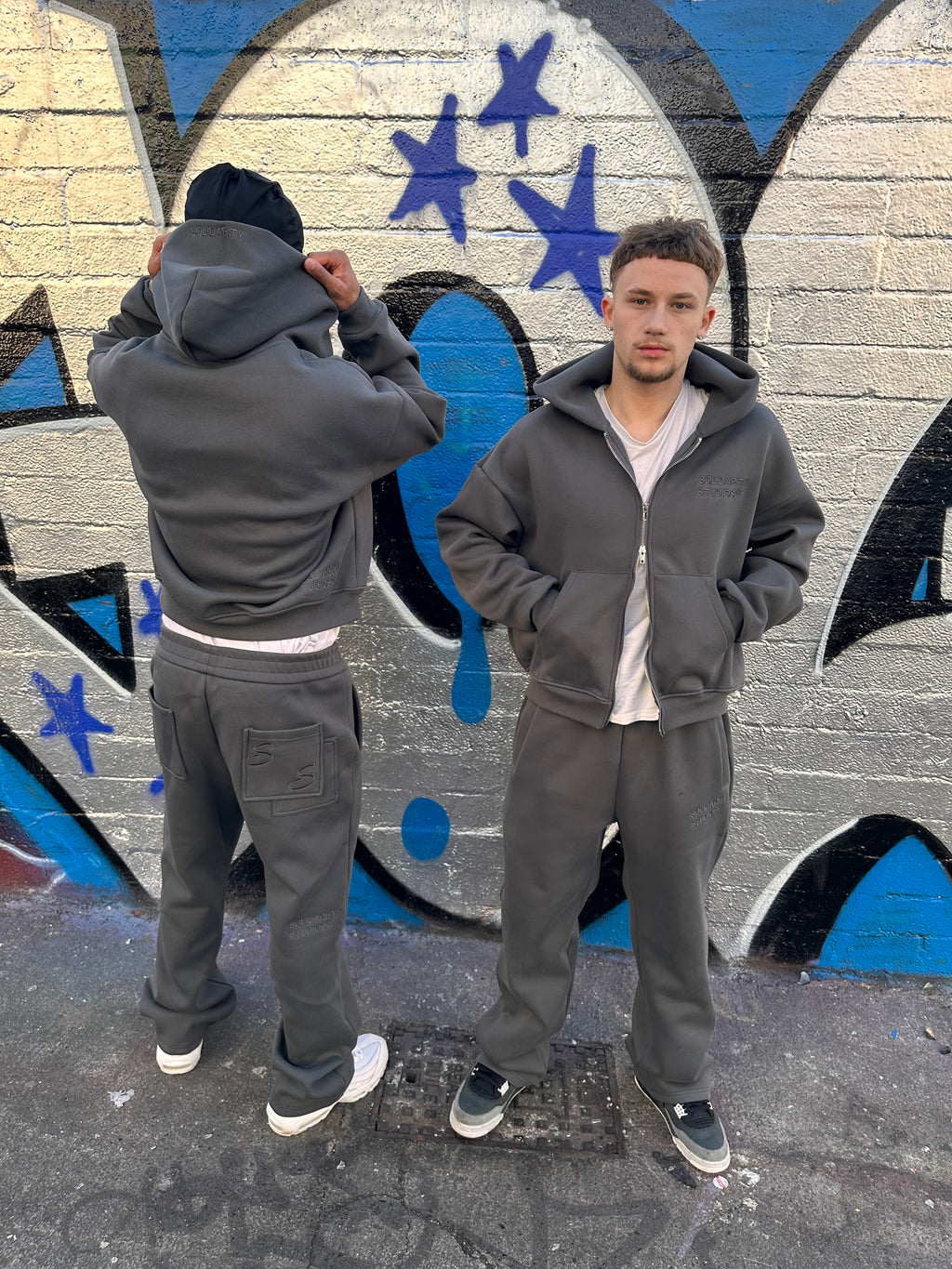 Gunmetal Grey Solidarity Studios® Oversized Tracksuit Set