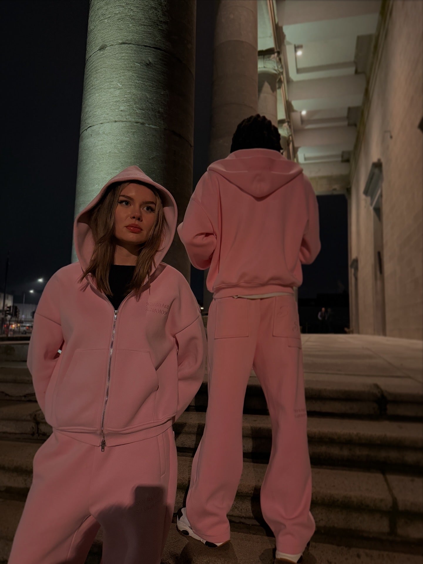 Baby Pink Solidarity Studios® Oversized Tracksuit Set