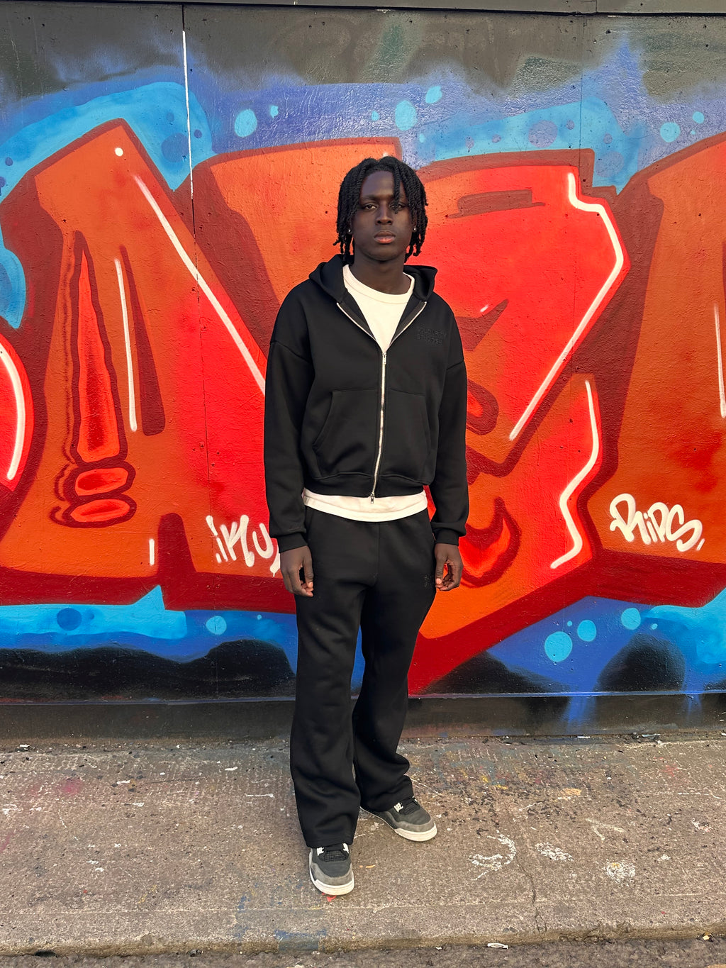 Jet Black Solidarity Studios® Oversized Tracksuit Set